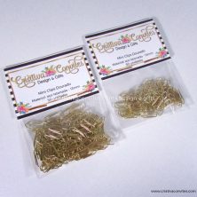 Mini clips dourado para convite de casamento
