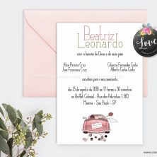 Convite de casamento destino