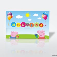Convite infantil kids tema Peppa Pig