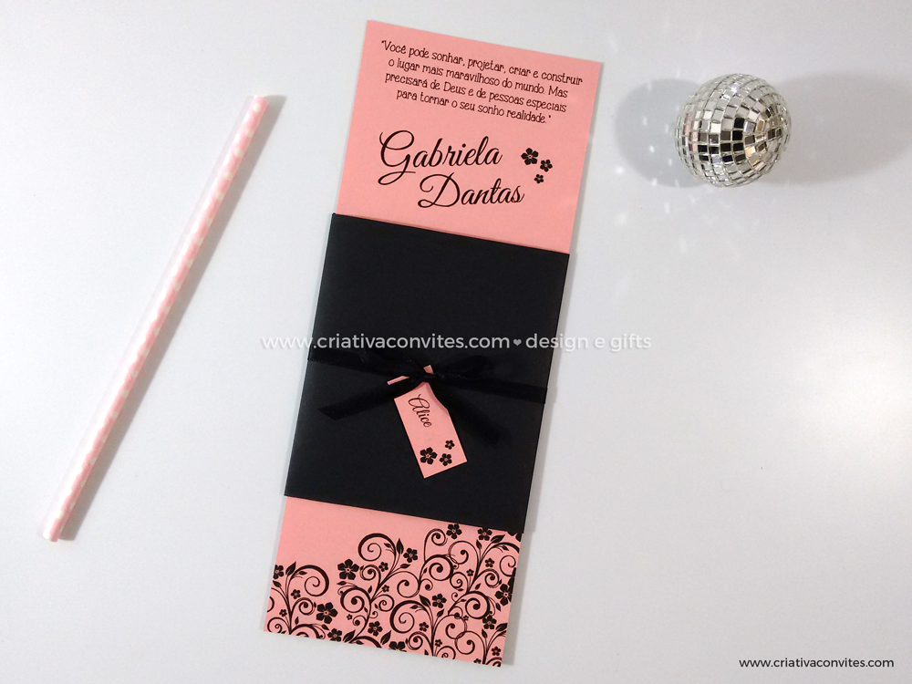 Convite para debutande e 15 anos floral