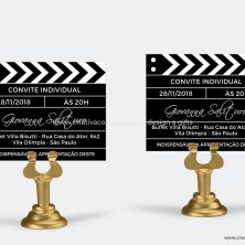 Convite individual debutante 15 anos hollywood