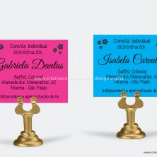 Convite individual debutante floral