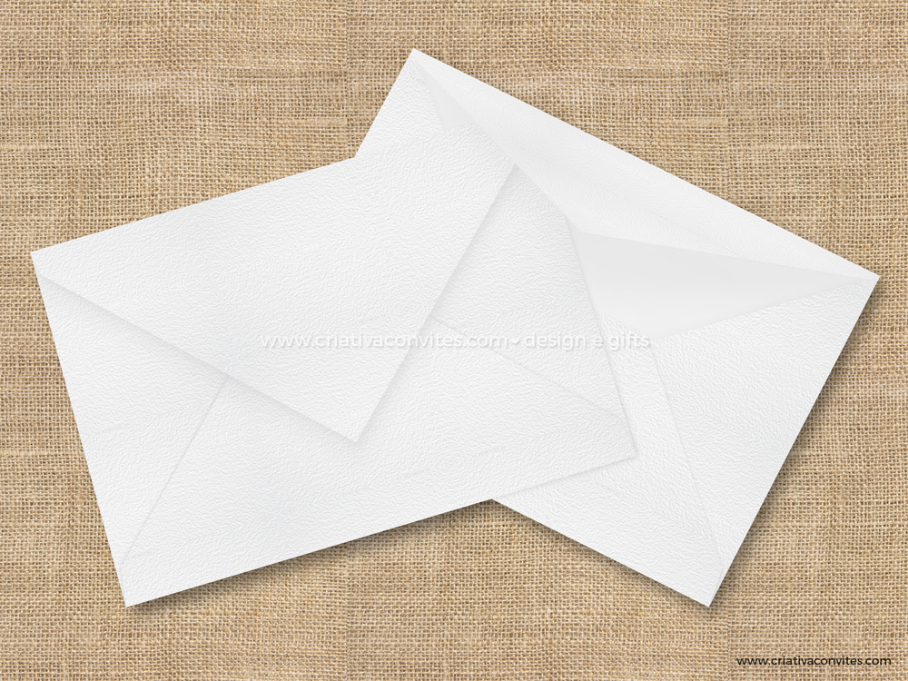 Envelope para convite de casamento branco textura casca de ovo dapple fascino