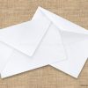 Envelope para convite de casamento branco papel texturizado telado emozione