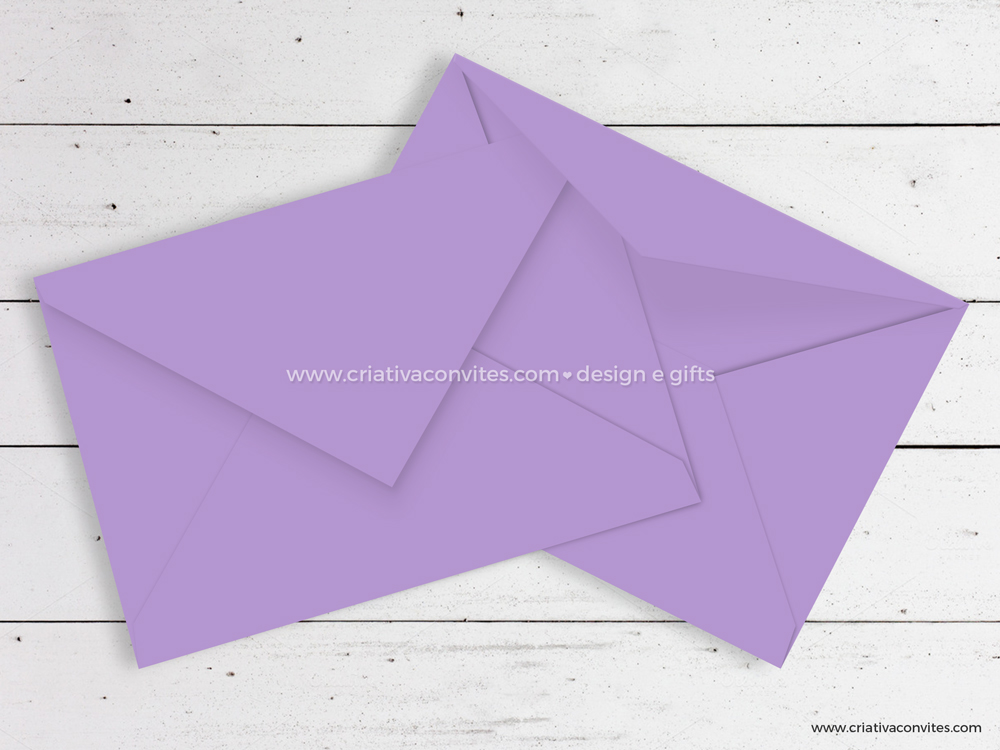 Envelope para convite de casamento debutante colorido felicitá