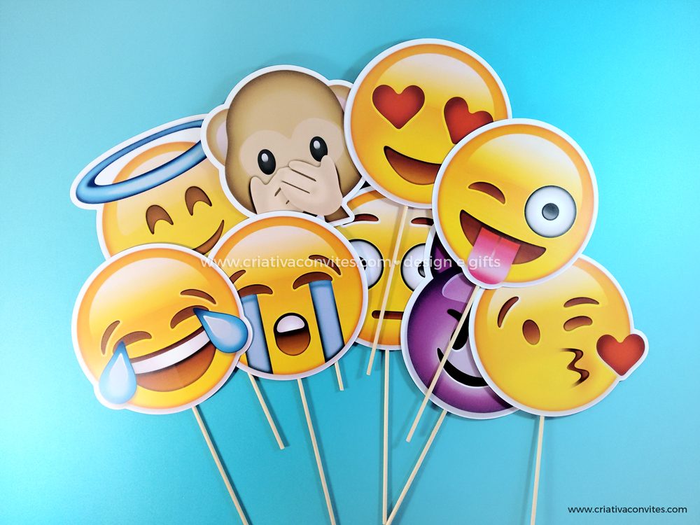 Kit festa casamento debutante whatsapp placas emoji