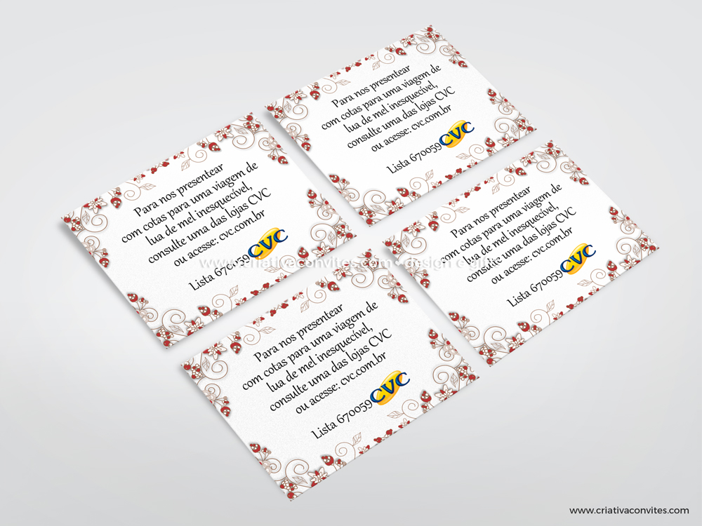 Tag lista de presentes casamento encontro