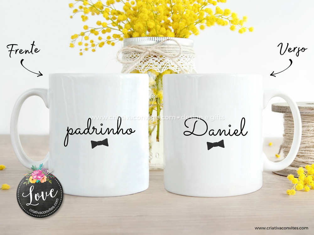 Caneca padrinho casamento Gravatinha