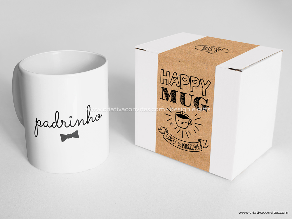 Caneca padrinho casamento Gravatinha
