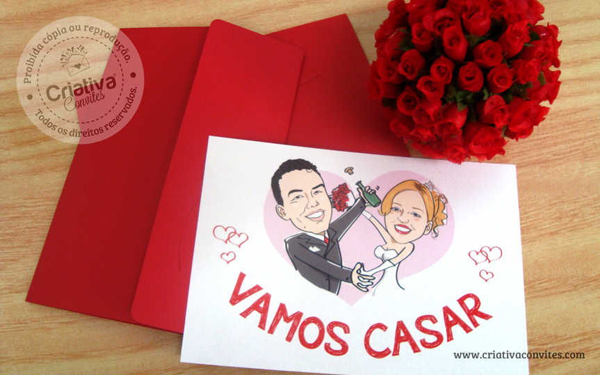 Convite de casamento Caricatura