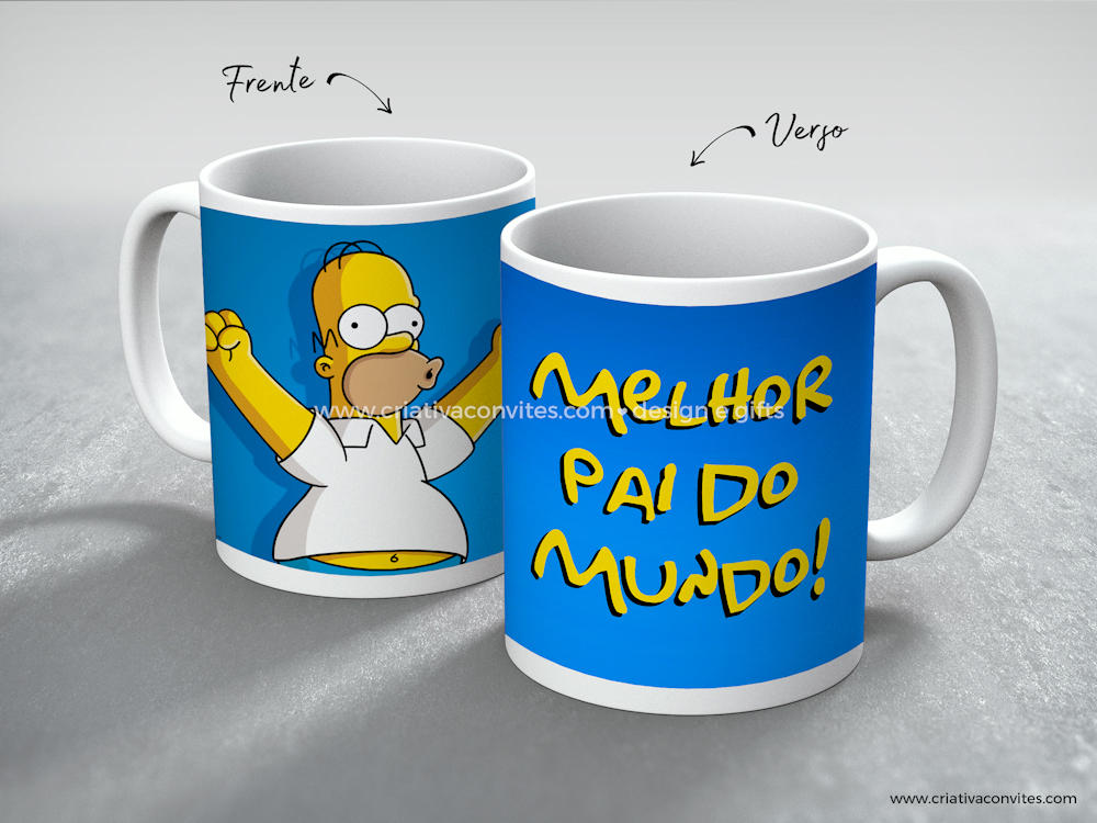 Caneca presente dia dos pais os simpsons Homer