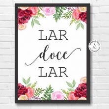 Ilustração Quadro Lar Doce Lar