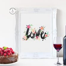 Ilustração Quadro Love