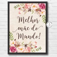 Ilustração Quadro Melhor Mãe do Mundo