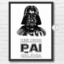 Ilustração Quadro Melhor Pai da Galáxia