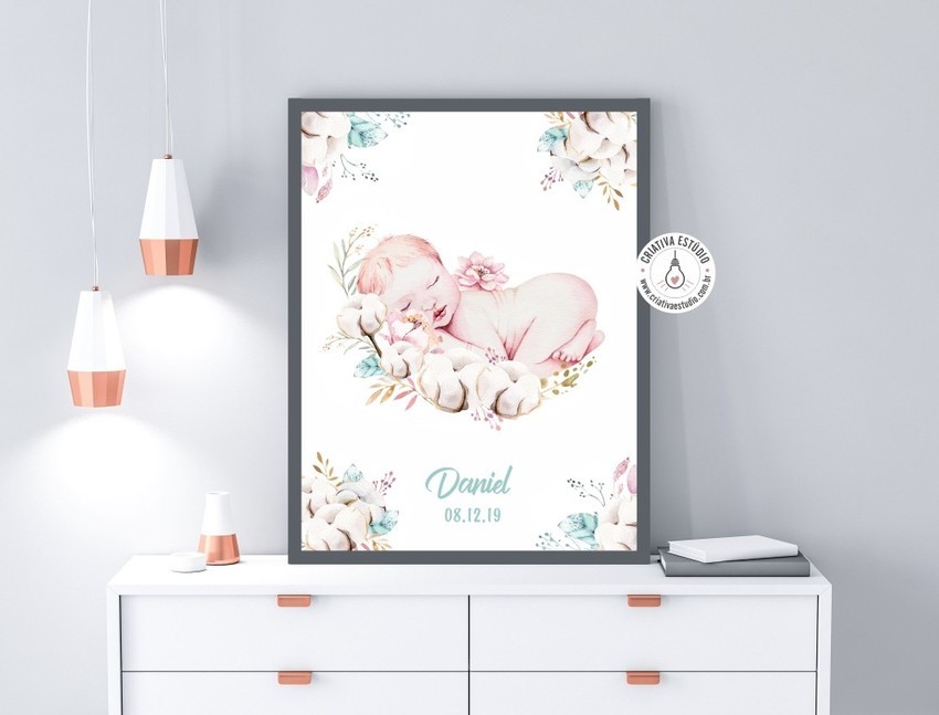 Ilustração Quadro Recém Nascido - Imagem 2