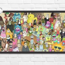 Ilustração Quadro Rick and Morty